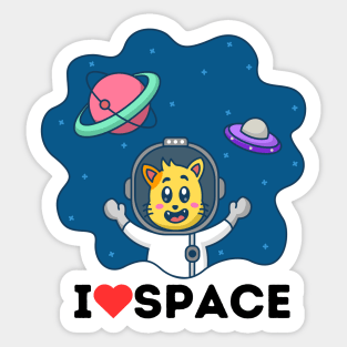 I Love Space Sticker